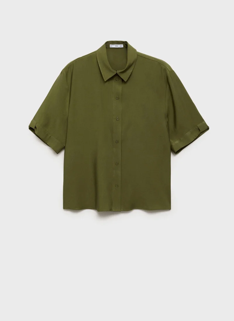 MANGO Short Sleeve Fluid Shirt
