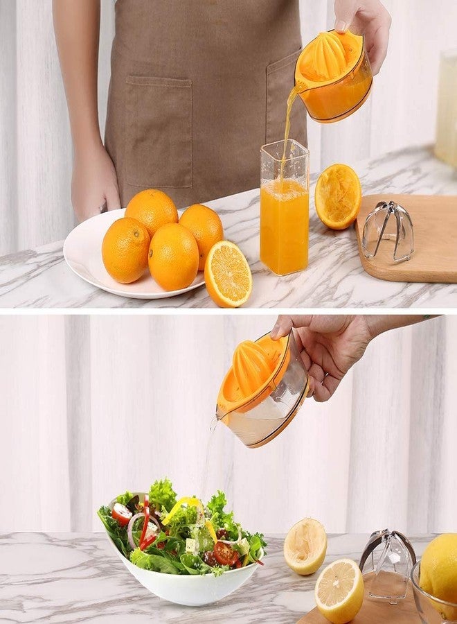 Kasmoire Citrus Lemon Orange Juicer, Manual Hand Squeezer with Built-in Measuring Cup and Strainer, 8OZ (Yellow) - Image 4