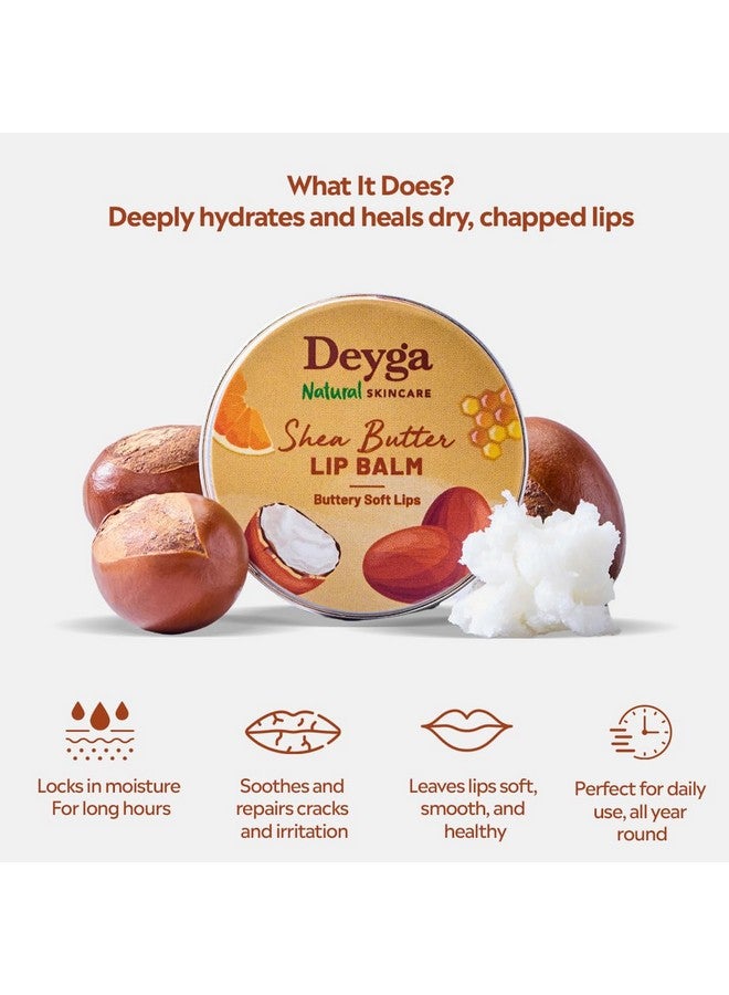 Deyga Shea Butter Lip Balm | Tinted Lip Care | For Dry & Chapped Lips | For Women & Men, Multicolour, 1 Count - Image 2