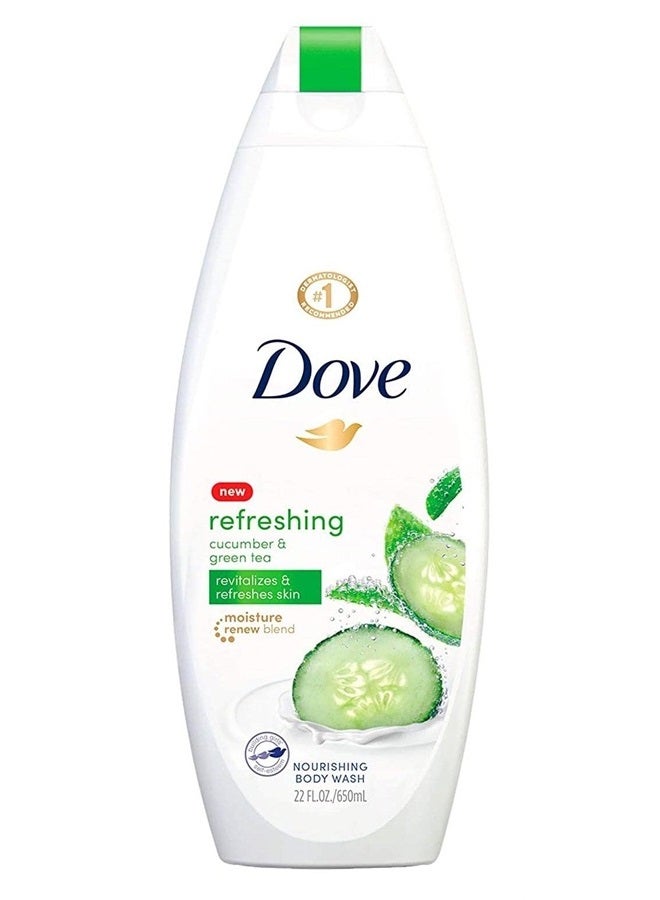 Dove go fresh Body Wash Cucumber and Green Tea 22 oz ( Pack of 6) - Image 1