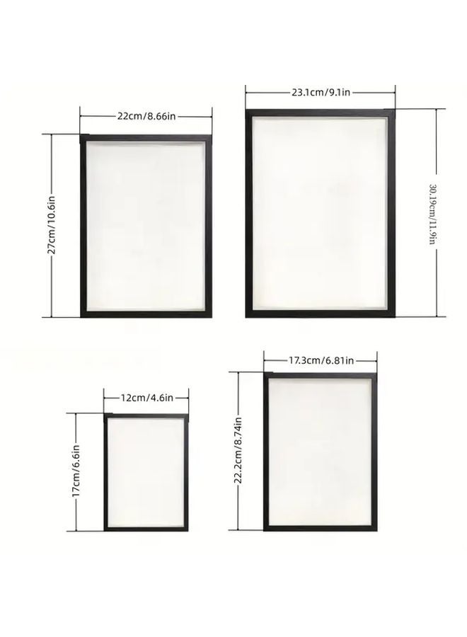 Handmade White Wood Frame Display Case 8x10 Inch For Dried Flowers Wall Art Photo Display - Image 3