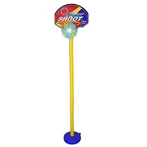 Nippon Kid's Plastic Basket Ball Kit with 5 Level Adjustable Stand for 2-6 Years (LW-NT019_OG, Multicolour) - Image 2