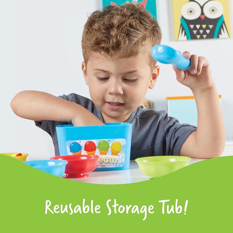 Learning Resources Smart Scoops Math Activity Set, Stacking, Sorting, Early Math Skills, 55 Pieces, Ages 3+ - Image 5