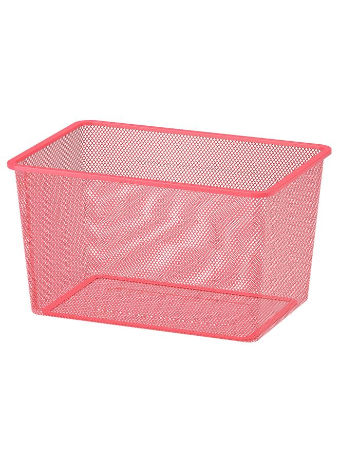 erorex Mesh storage box, light red, 42x30x23 cm - Image 1