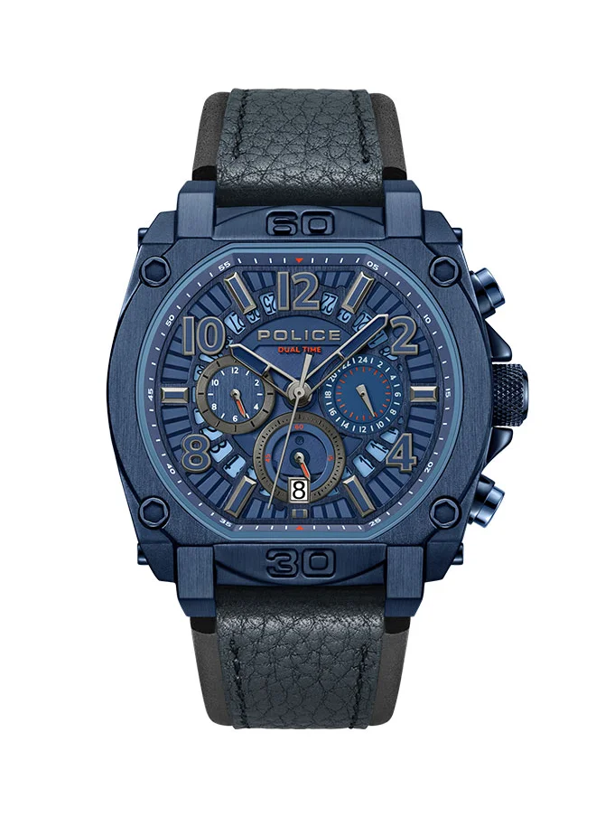POLICE Norwood Gents Chronograph Watch With Blue Dial & Blue Strap -PEWJF0021904