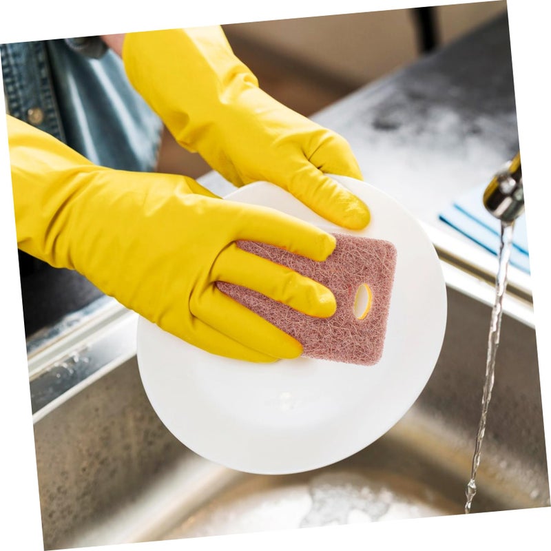 12Pcs Biodegradable Scrub Sponges for Kitchen Dishwashing Pots and Sinks - Image 4