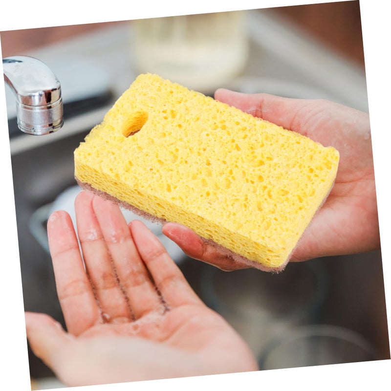 12Pcs Biodegradable Scrub Sponges for Kitchen Dishwashing Pots and Sinks - Image 5