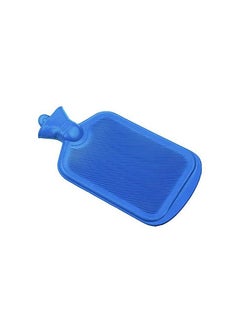 Generic " Reusable hot water bottle, ribbed design, 2 liter capacity, blue. 