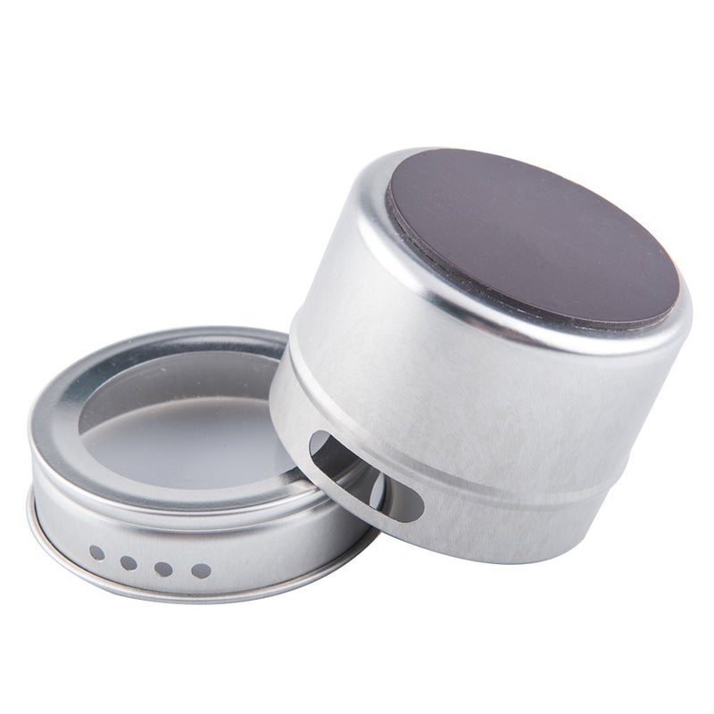 Bekith 20 Pack Magnetic Spice Tins Storage Spice Containers, Clear Top Lid with Sift or Pour, Magnetic on Refrigerator and Grill, 240 PVC Spice Label Set - Image 3