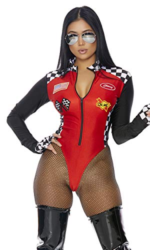 Forplay Womens 4pc. Racer Adult Sized Costumes, Red, Small/Medium US - Image 5