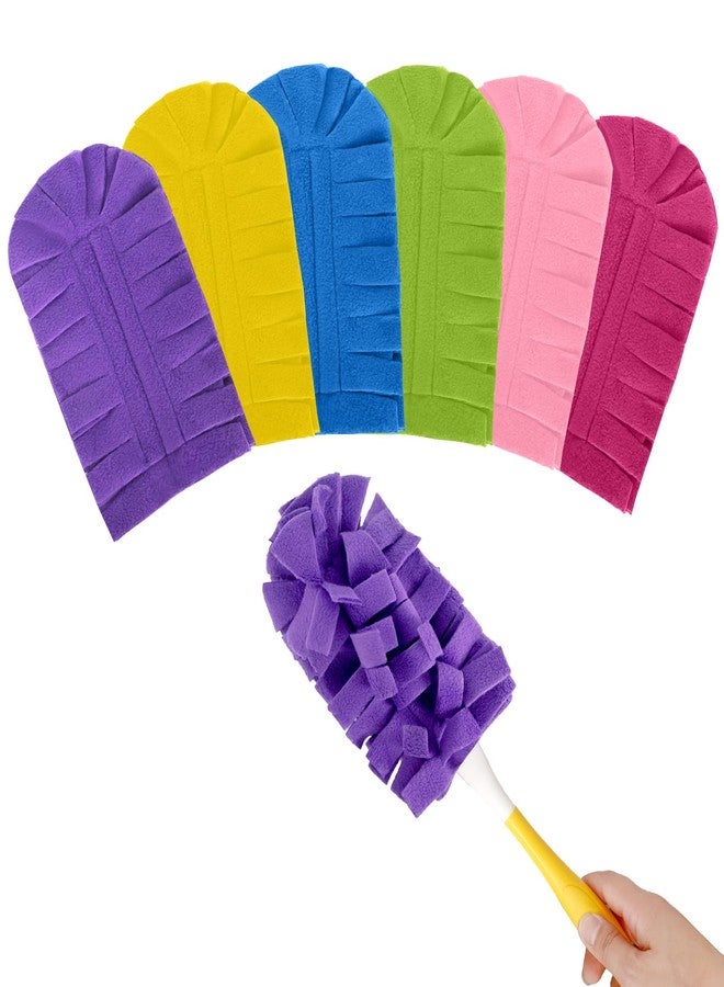 BEVAUEG Fleece Reusable Duster Refill Compatible with Swiffer Hand Duster, 360 Heavy Duty Duster Refills, Washable Dusters Refills for Swiffer Duster Extended Handle, 6 Pack (Handle is Not Included) - Image 1