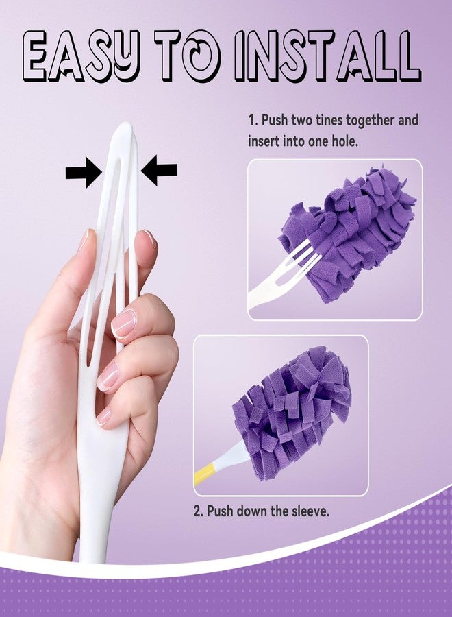 BEVAUEG Fleece Reusable Duster Refill Compatible with Swiffer Hand Duster, 360 Heavy Duty Duster Refills, Washable Dusters Refills for Swiffer Duster Extended Handle, 6 Pack (Handle is Not Included) - Image 4