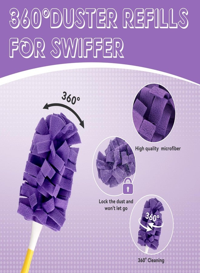 BEVAUEG Fleece Reusable Duster Refill Compatible with Swiffer Hand Duster, 360 Heavy Duty Duster Refills, Washable Dusters Refills for Swiffer Duster Extended Handle, 6 Pack (Handle is Not Included) - Image 3