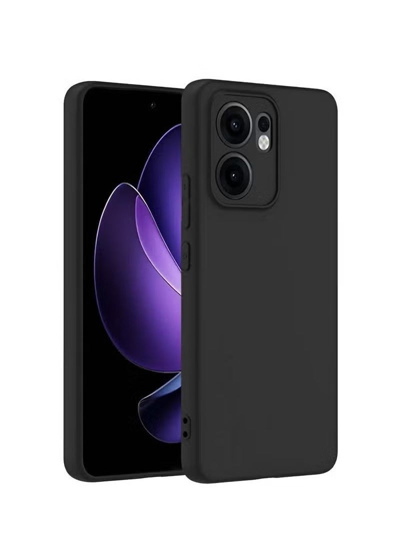 JAJEEK Oppo Reno13 F 4G/5G 2025 Premium Soft Liquid Silicone Case Cover – Shockproof, Anti-Scratch, Full Protection, Slim & Lightweight, Soft Touch in Black - Image 3