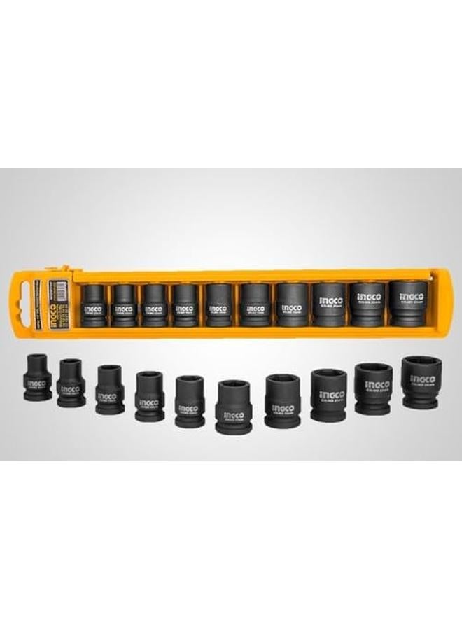 INGCO Hkissd12101 Impact Socket 10 Pieces Set 1 2 Inch Size - Image 2