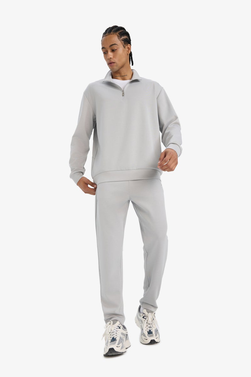 DeFacto Grey Man DeFactoFit Standard Fit Printed Sweatshirt Casual - Image 2