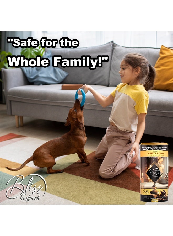 BLISS Fresh Carpet Cleaning Powder & Room Freshener 2x500g | Exotic Oudh Scent | Antibacterial Silver Nano Technology | Carpet Deodorizer & Upholstery Odor Remover Pack of - Image 5