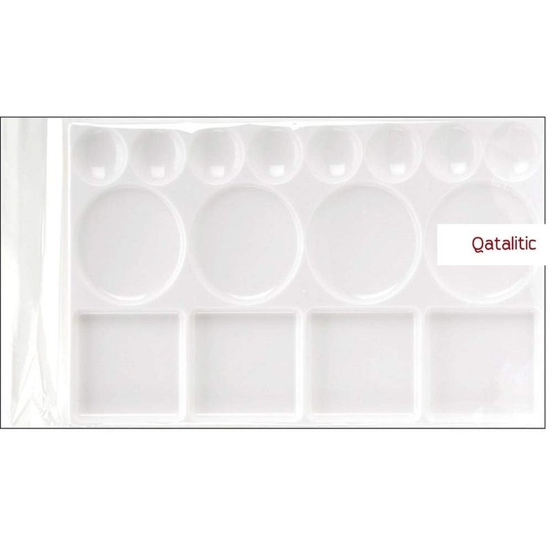 Qatalitic Rectangle Plastic Painting Palette with 16 Well | from Beginners to Professional, Use for DIY Art & Crafts, Paintings and Project Making - Image 5
