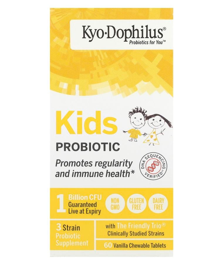 kyolic Kids Probiotic Vanilla 1 Billion CFU 60 Chewable Tablets