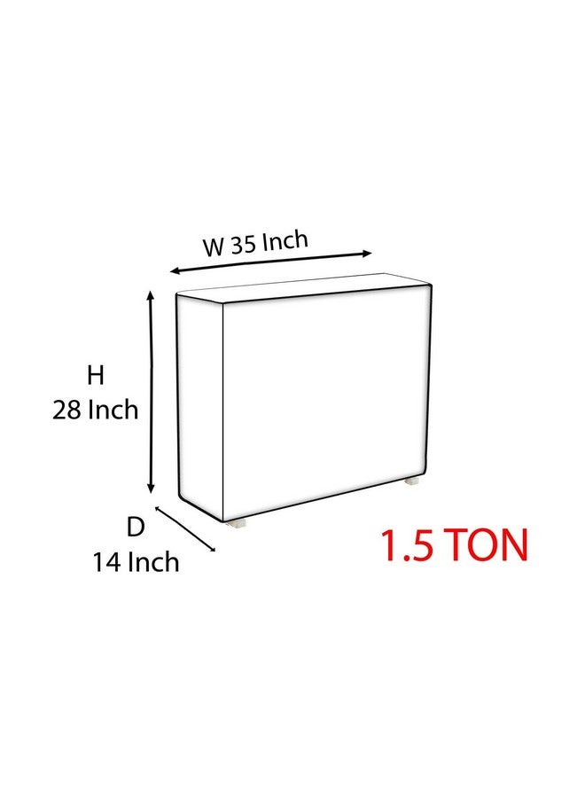 Da Anushi Polyester Split Ac Cover Outdoor Unit For 1.5 Ton Capacity Ac,All Weather Cover/Dustproof/Water Resistant (Black) - Image 3