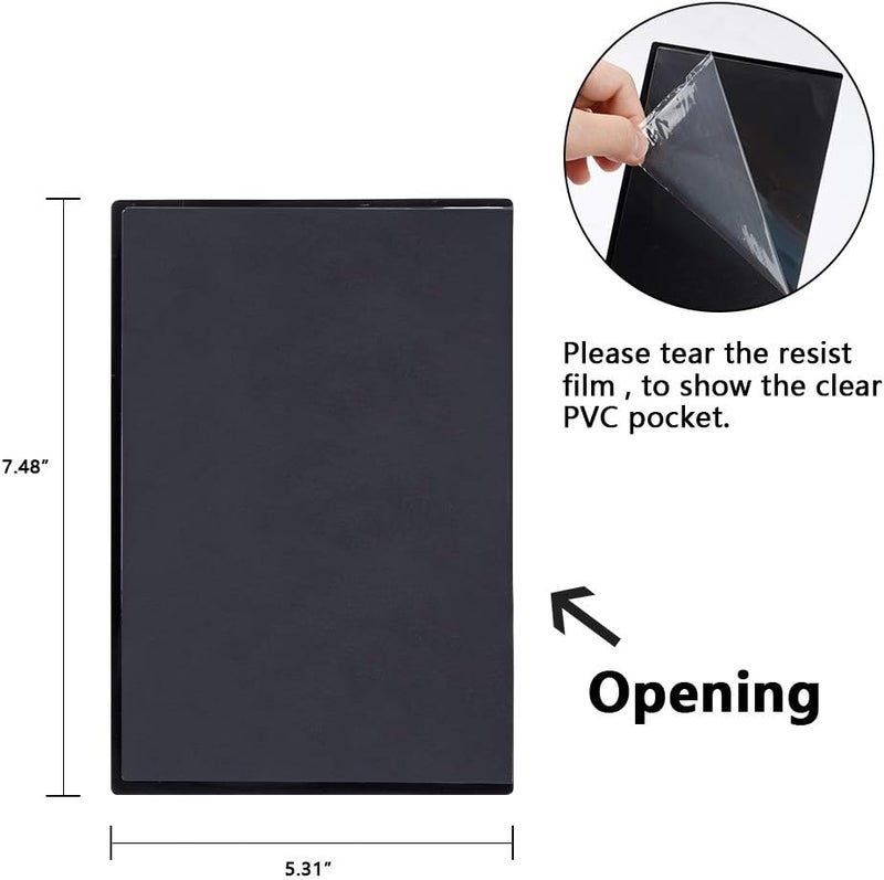 Tebik 35 Pack Magnetic Picture Frame, Holds 5 x 7 Inches Photos Pictures, Black Magnetic Photo Frames with Clear Pocket for Refrigerator,Fridge, Locker, Office Cabinet - Image 2
