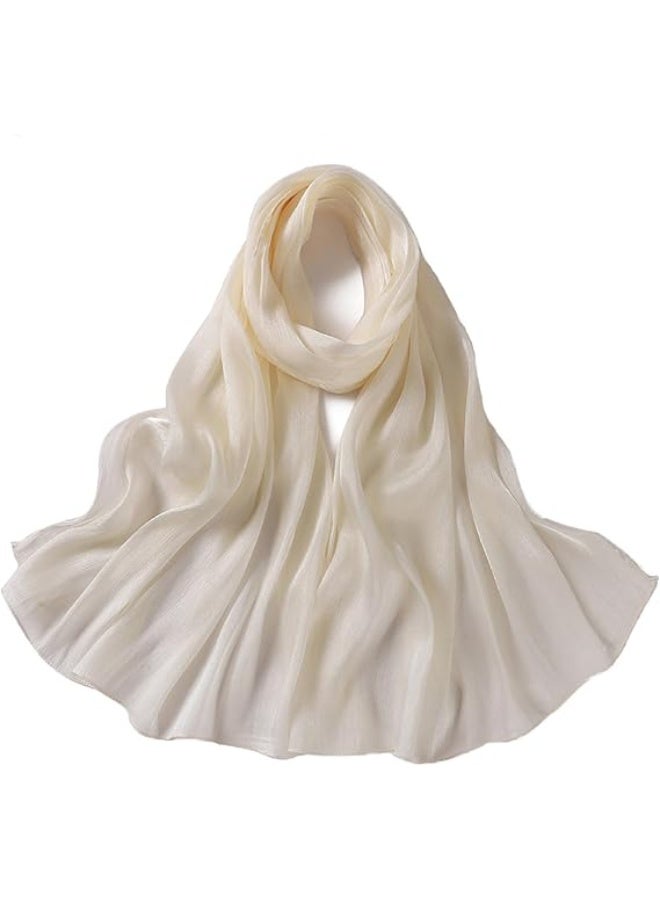 Women Premium Hijab Head Scarf Lightweight Shimmer Scarves Crepe Wedding Shawls and Wraps for Evening Dresses Shiny - Image 3