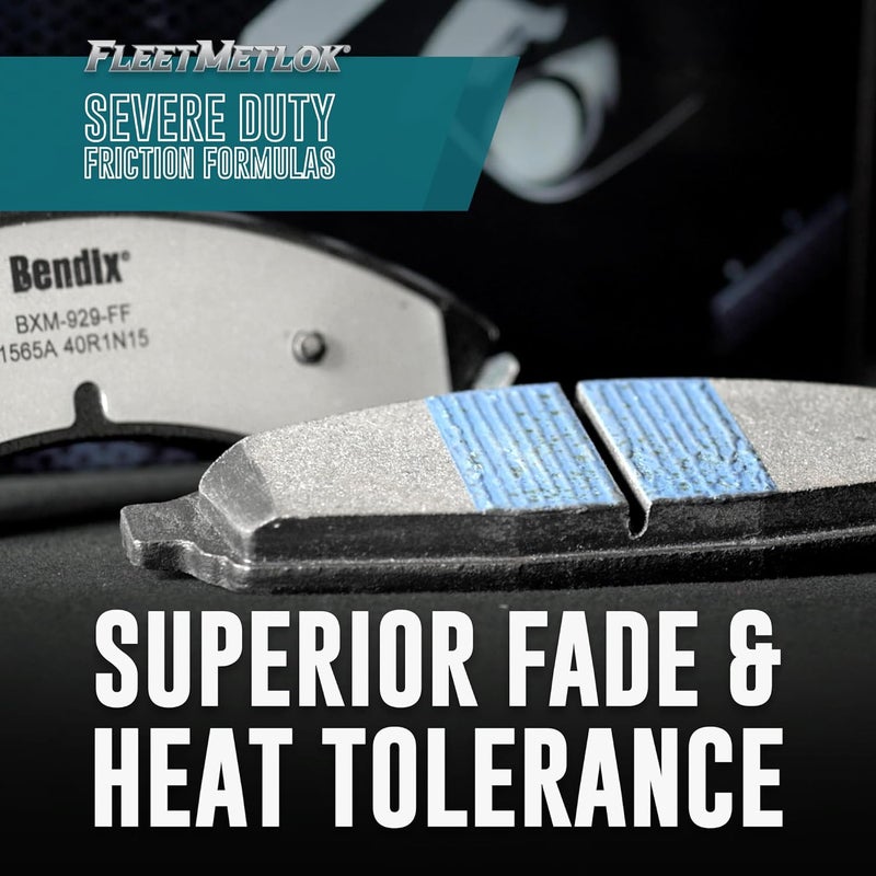 Bendix Fleet Metlok MKD1682FM Semi-Metallic Brake Pads compatible with Mitsubishi Fuso Canter FE125, FE160, FE180 (2013-2012) - Image 3