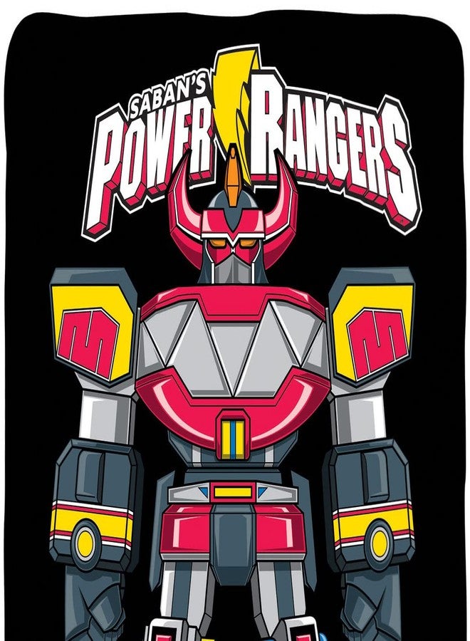Saban Power Rangers Megazord Fleece Blanket 45" x 60" Large Throw Boys Youth Kids Bedroom - Image 2