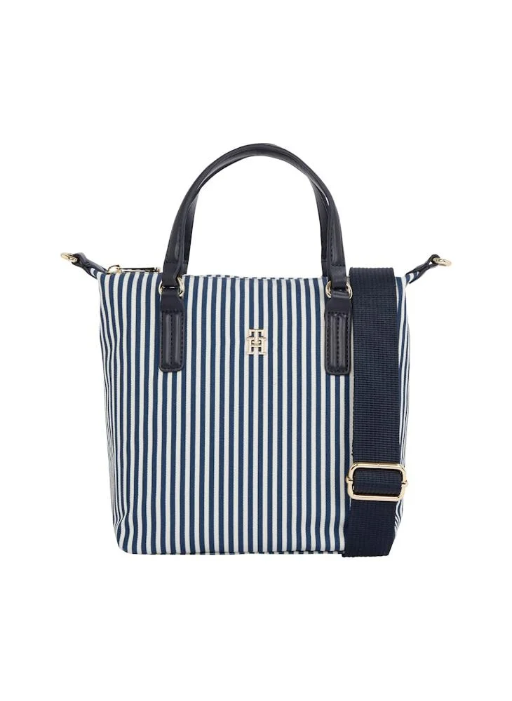 TOMMY HILFIGER Logo Stripe Detail Zip Over Tote