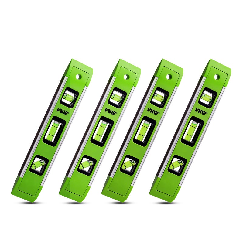 VNW 9 Inch Torpedo Level Magnetic Bubble Level with 4590180 Bubble Vials Shock Resistant Leveler Tool for Measuring 4 - Image 2