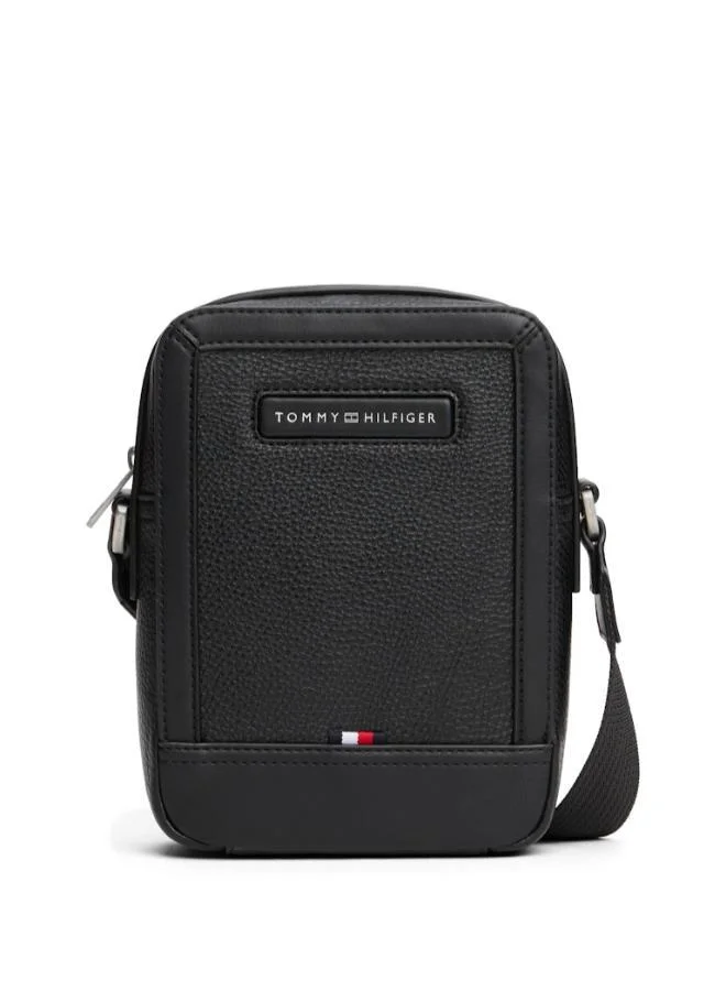 Pebble Grain Logo Crossbody Reporter Bag
