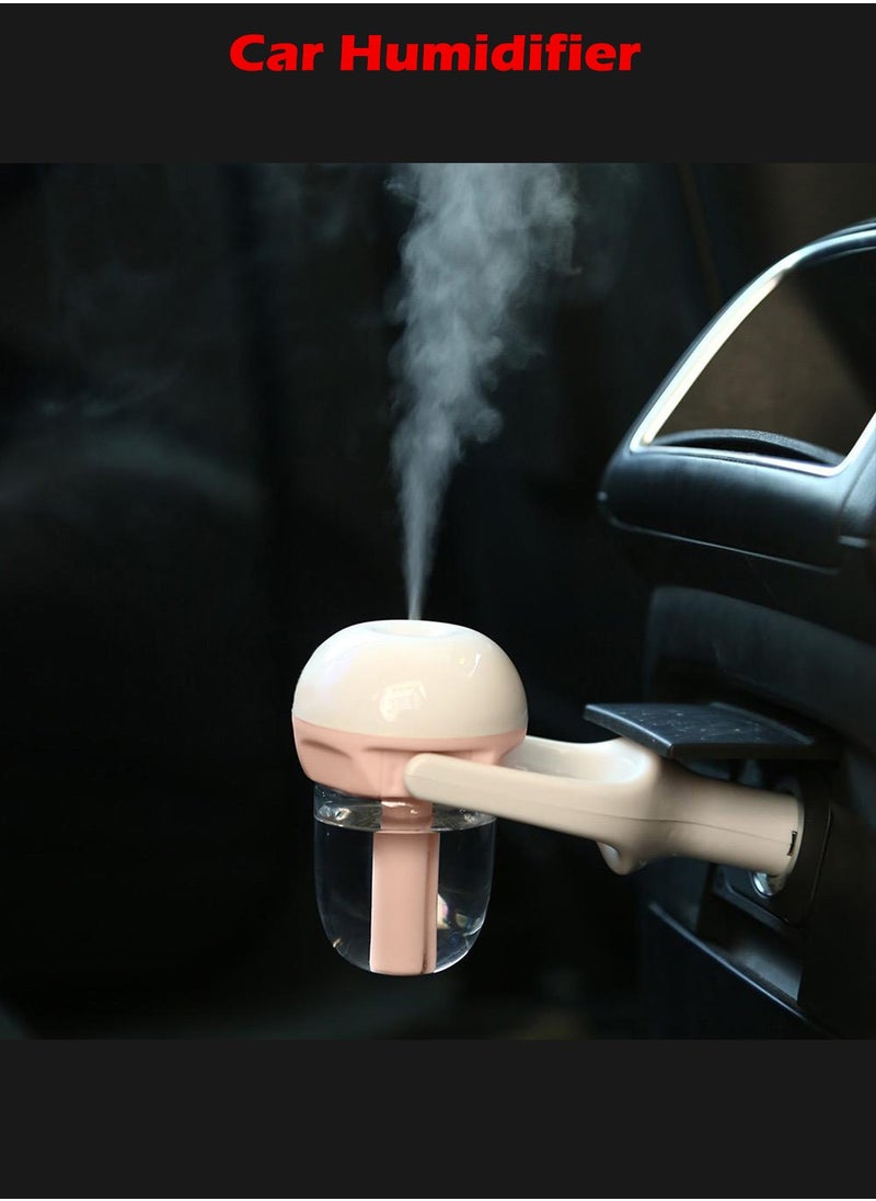 nanum Car Air Purifier Humidifier and Aromatherapy Mini Car Charger Port Cool Mist Humidifier with Aroma Essential Oils Diffuser - 12V DC,2-Hour Automatic Shut-Off (Color Pink)  - Image 4
