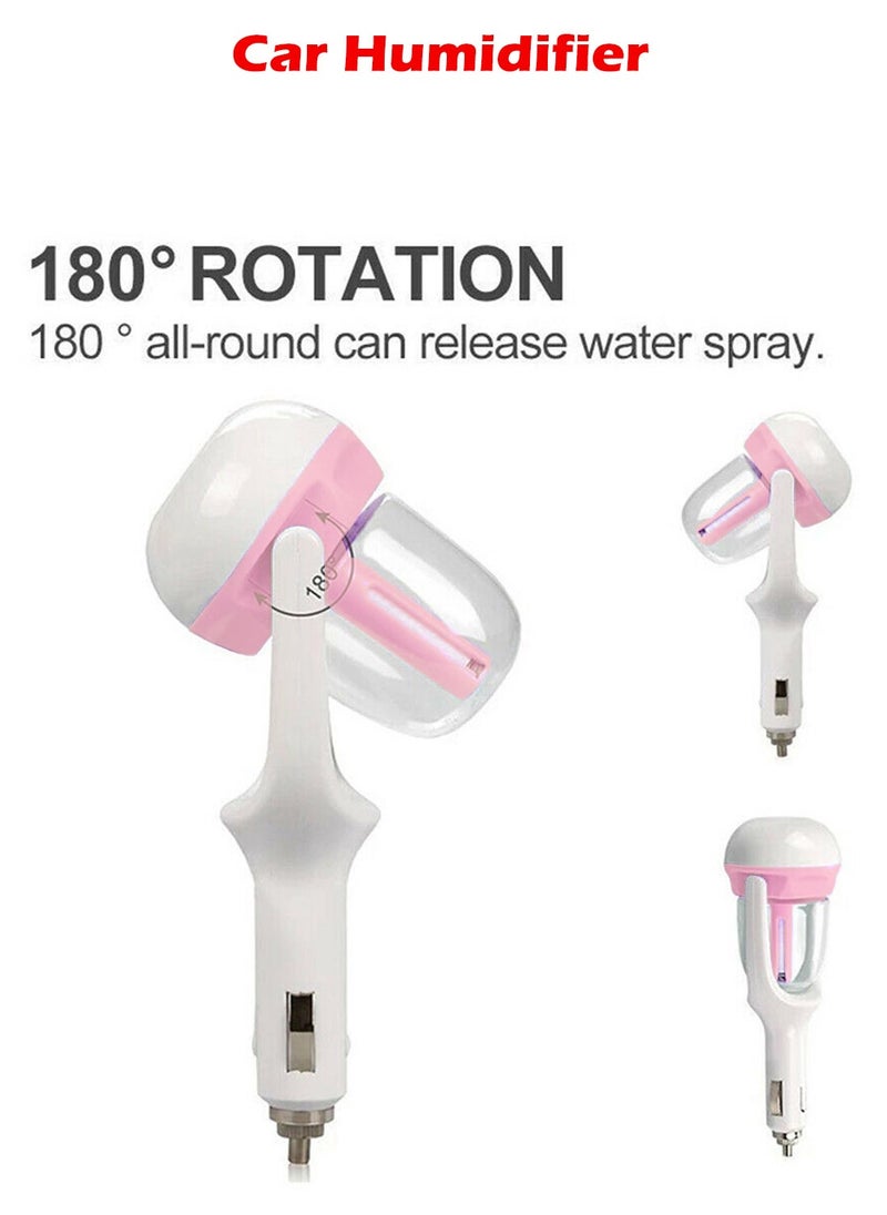 nanum Car Air Purifier Humidifier and Aromatherapy Mini Car Charger Port Cool Mist Humidifier with Aroma Essential Oils Diffuser - 12V DC,2-Hour Automatic Shut-Off (Color Pink)  - Image 5