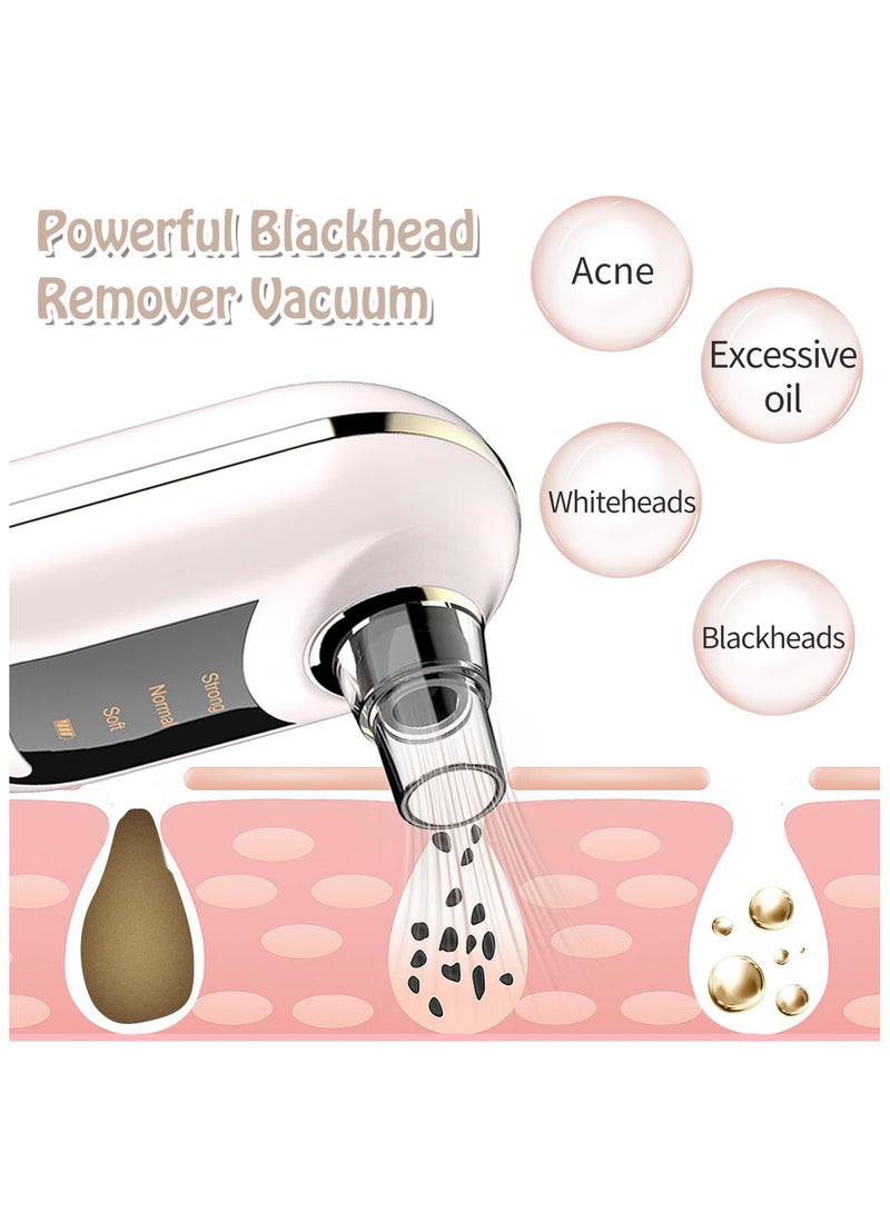 general Vacuum Blackhead Remover, Handheld Blackhead Remover Machine 3 Modes Portable Strong Suction LED Screen with 5 Heads for Nose for Salon - Image 4