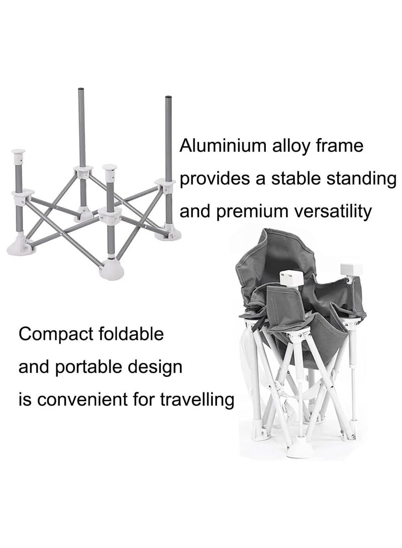 Baby Travel Booster Seat,Booster Seat for Table with Removable Dining Tray, Folding Compact Sit Up Chair for Dining Table for Indoor/Outdoor, Camping, Beach, Lawn Toddlers, Kids, Boys, Girls - Image 5