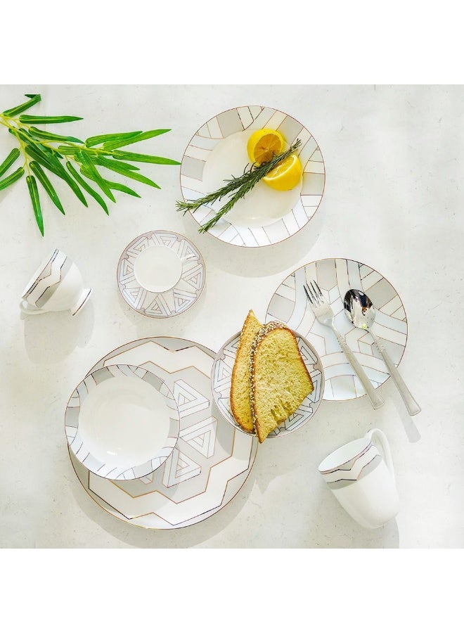 DANUBE HOME Danube Home Lincoln Fine Bone China Dinner Plate 27Cm Elegant And Durable Ideal For Serving Main Courses Stylish Design For Everyday Dining Special Occasions Or Entertaining  - Image 3