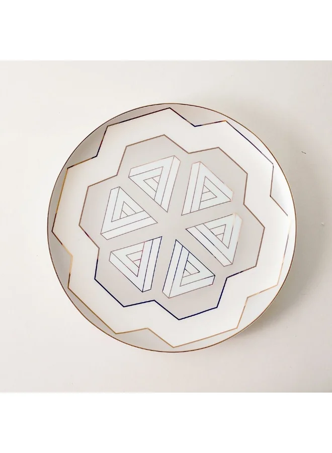 DANUBE HOME Danube Home Lincoln Fine Bone China Dinner Plate 27Cm Elegant And Durable Ideal For Serving Main Courses Stylish Design For Everyday Dining Special Occasions Or Entertaining