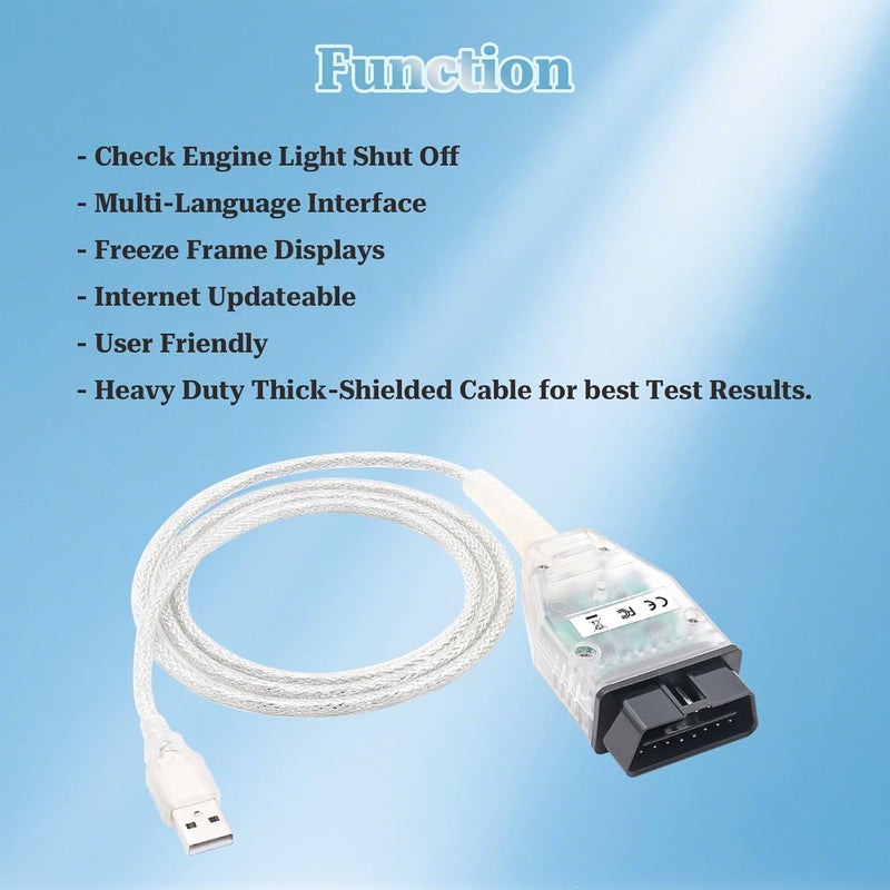 lydesor كابل Mini VCI J2534 لـ Toyota Techstream - الإصدار الأحدث V18.00.008، كابل تشخيص وإعادة برمجة من OBD2 إلى USB يناسب سيارات Toyota وLexus وScion، يعمل مع أنظمة Windows XP وWin7 وWin10 (32/64 بت) - Image 3