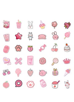 GROIC 50 Pcs Kawaii Rabbit Stickers,Girl's Pink Aesthetic Stickers,Waterproof Stickers Scrapbook Water Bottle Laptop Skateboard Journal Bicycle DIY Decals  - Image 2