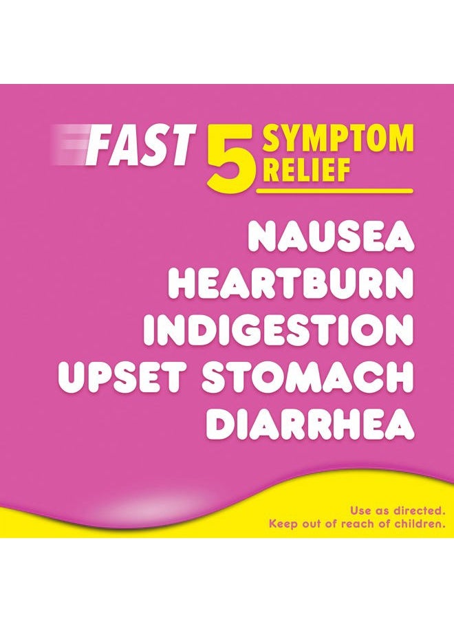 Pepto Bismol - Chews, Fast and Effective Digestive Relief from Nausea, Heartburn, Indigestion, Upset Stomach, Diarrhea, 72 Total (3 Packs of 24) - Image 1