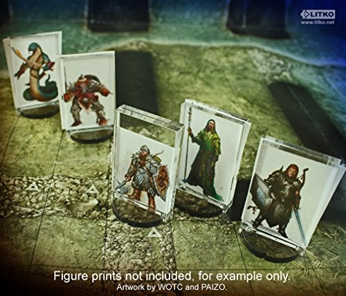 LITKO Paper Figure Holder Game Card Holder Paper Miniature Counter Bases Circular Base 1x15Inch Slot - Image 5