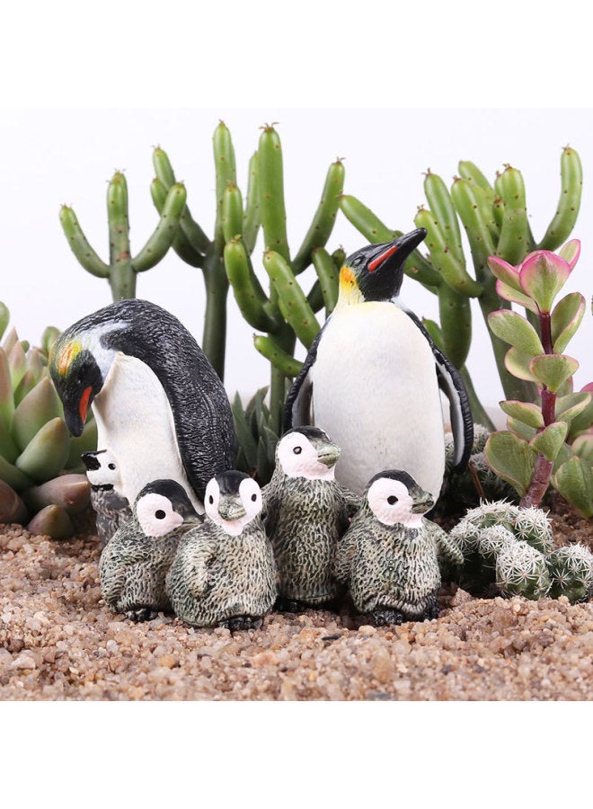 Children's Cognitive Simulation Marine Animal Model Suit Toy Arctic Penguin Emperor Penguin Static Solid Ornaments-Color:Mini Ocean 6 Set (Note Size) M6029 White - Image 4