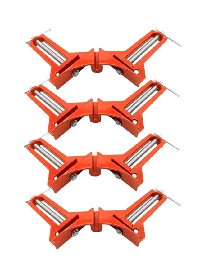 NIBEMINENT 4-Piece 90 Degree Right Angle Clamps Photo Frame Holder Orange/Silver - Image 1