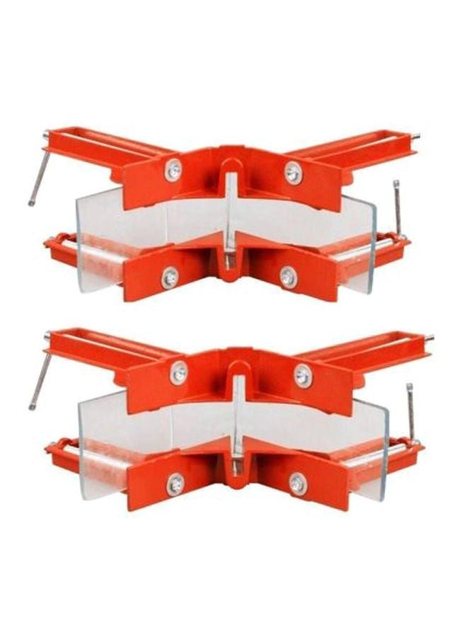 NIBEMINENT 4-Piece 90 Degree Right Angle Clamps Photo Frame Holder Orange/Silver - Image 2
