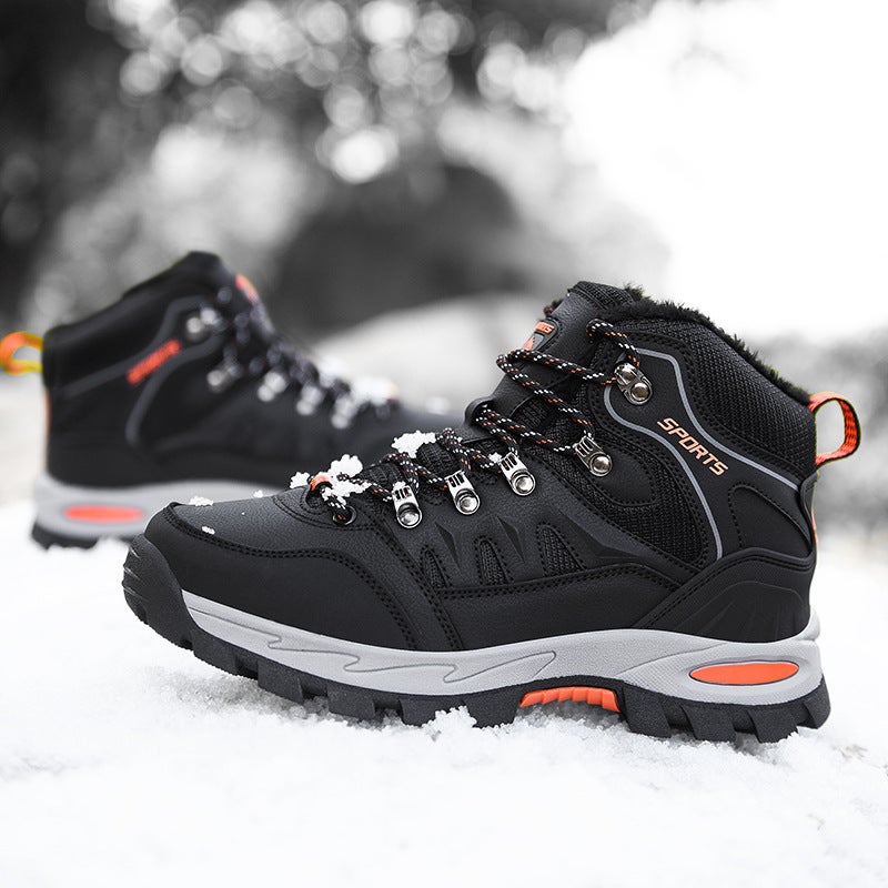 Dropshipping Men'S And Women'S Outdoor Hiking Shoes, High-Top Leather Cotton Shoes, Large Size Trekking And Trail Running Shoes, Couple'S Sports Shoes - Image 1