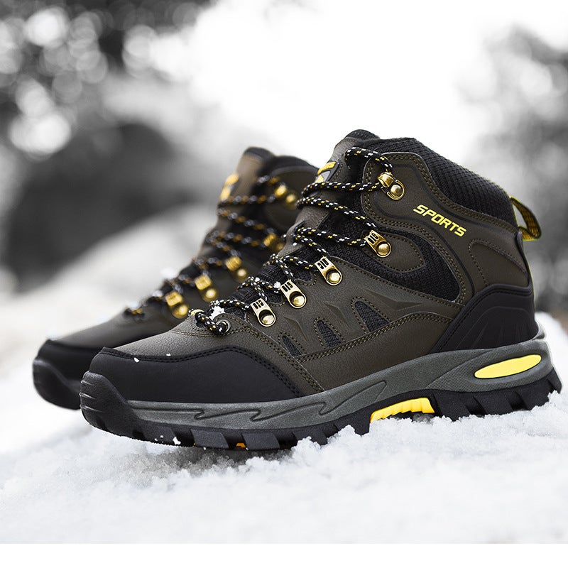 Dropshipping Men'S And Women'S Outdoor Hiking Shoes, High-Top Leather Cotton Shoes, Large Size Trekking And Trail Running Shoes, Couple'S Sports Shoes - Image 4