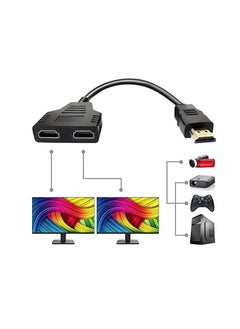 دوسالا محول كابل HDMI ذكر إلى 2 HDMI أنثى 1 في 2 مخرج  - Image 2