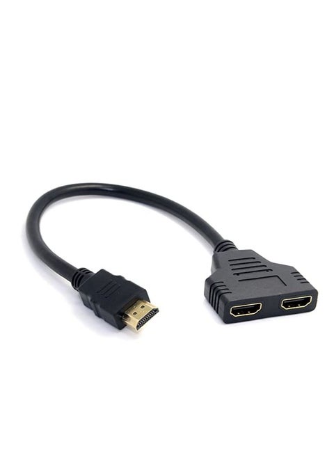 HDMI Male to 2 HDMI Female 1 In 2 Out Splitter Cable Adapter Converter