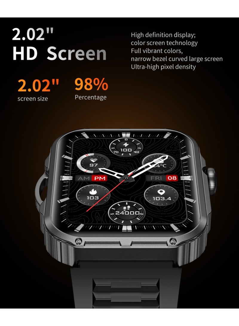 Trytoo Men’s Sports Smart Watch with Bluetooth Calling, 2.02” HD Screen, Alloy Case, Health & Fitness Tracking - Image 5