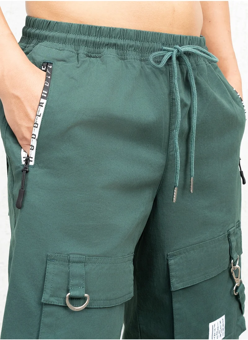 هوبرهولمي Forest Green Shorts For Men